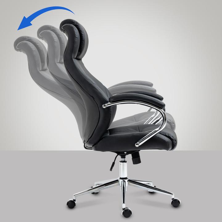 Actual product image CLP Office chair Salford real leather, black