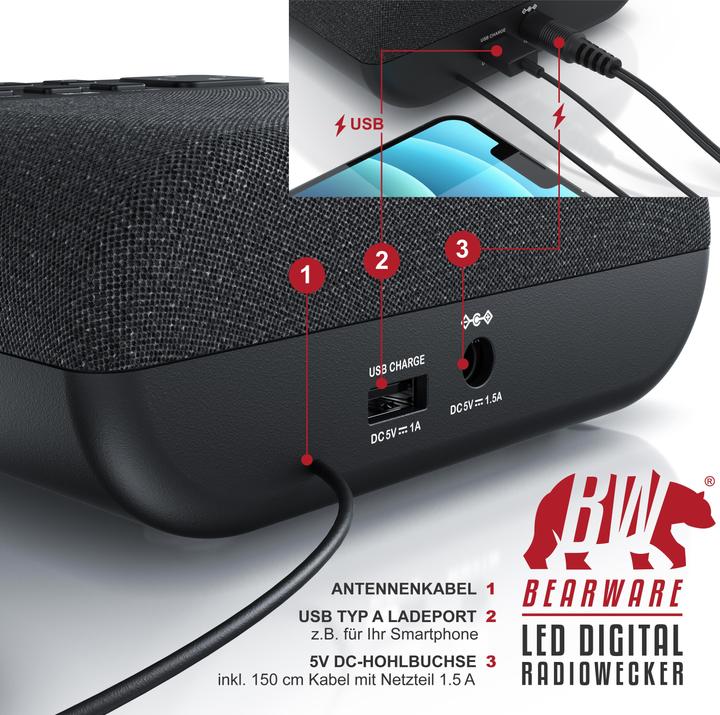 Image du produit Bearware Radio-réveil DAB Plus