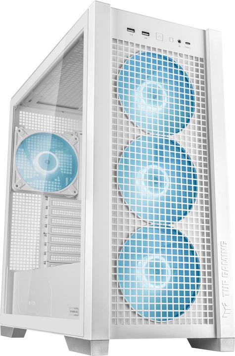 Actual product image ASUS TUF Gaming GT302 TG ARGB White (ATX, mATX, Mini-ITX)