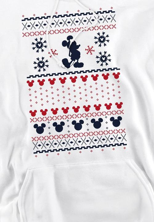 Actual product image Disney Mens Mickey Mouse Christmas Sweater Hoodie (XXL)