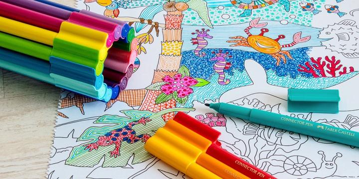 Image du produit Faber-Castell Connecteur pour stylo à pointe feutre (Multicolore, 80 x)