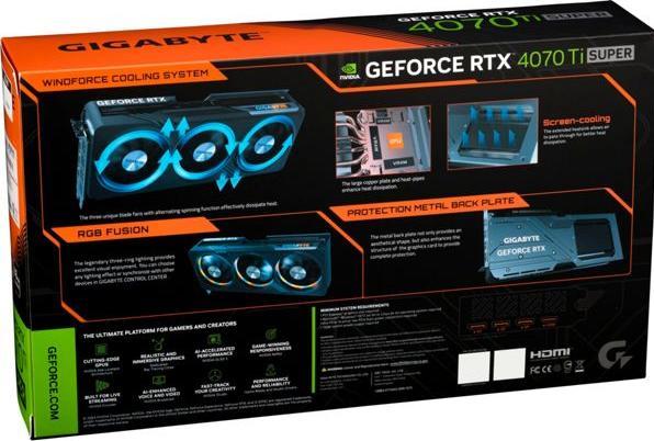 Actual product image Gigabyte GeForce RTX 4070 Ti SUPER GAMING OC 16G (16 GB)