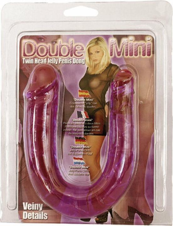 Actual product image Seven Creations Double Mini Jelly Penis Dong purple