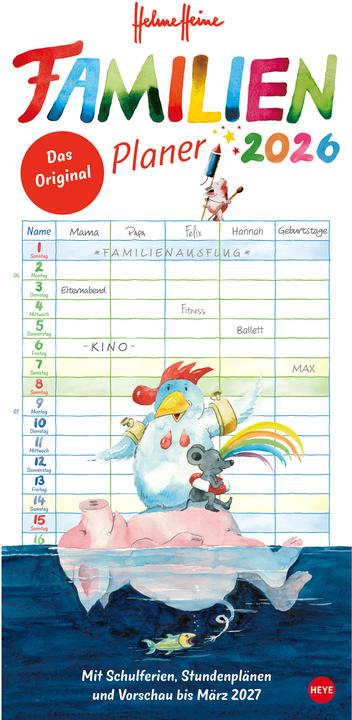Actual product image Heye Familienplaner (21 x 45 cm, Hardcover, German)