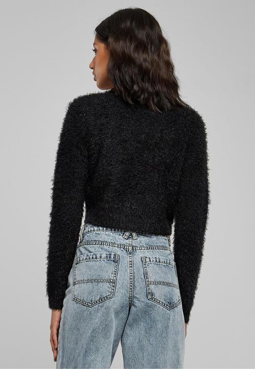 Actual product image Urban Classics Ladies Tied Cropped Feather Cardigan - 117653 (4XL)