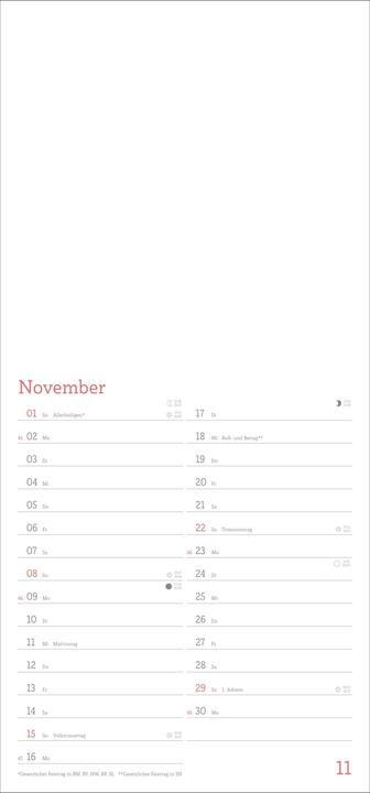Image du produit Fotokalender zum Selbstgestalten 2026 (21 x 45 cm, Couverture rigide, Allemand)