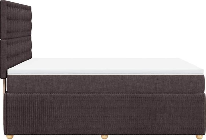 Produktbild VidaXL Boxspringbett Polsterbett Bett mit Matratze Dunkelbraun 140x200cm Stoff (140 x 200 cm, 140 x 200 cm)