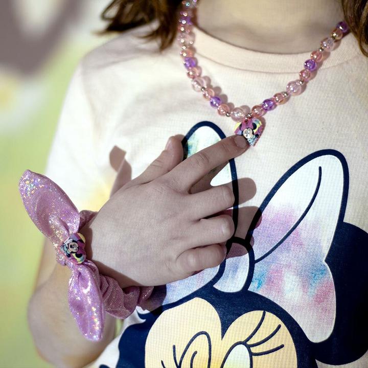 Actual product image Minnie Mouse Necklace and bracelet set 2 pieces Pink