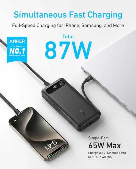 Produktbild Anker Power Bank A1383011 (20000 mAh, 87 W, 65 Wh)