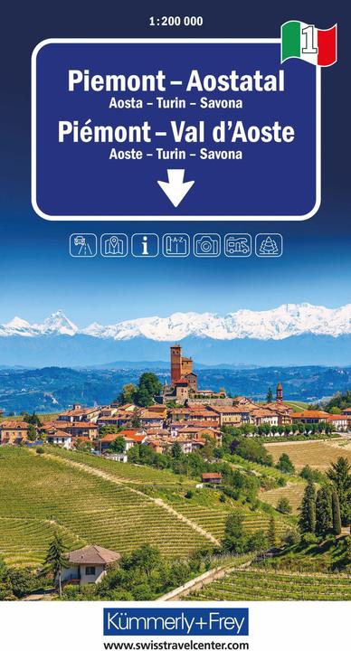 Actual product image Piedmont - Valle d'Aosta, No. 01, Regional Road Map 1:200,000