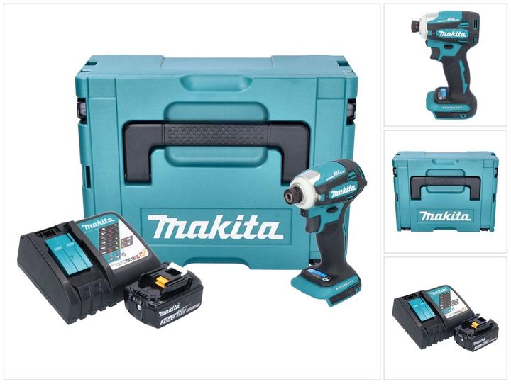 Actual product image Makita DTD 172 RF1J Cordless impact wrench 18 V 180 Nm 1/4" brushless + 1x rechargeable battery 3.0 Ah +