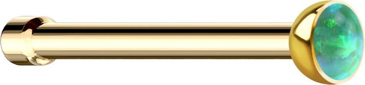 Immagine prodotto Star Piercing Nasenstecker gerade vergoldet mit Opal grün (Acciaio chirurgico 316L)