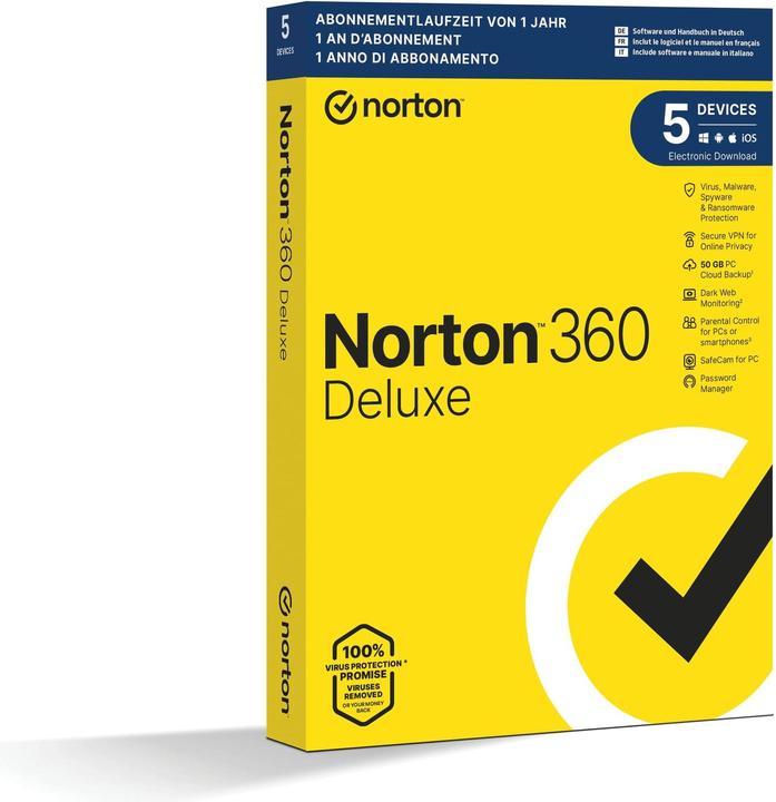 Norton 360 Deluxe (5 User, 12 Monate)