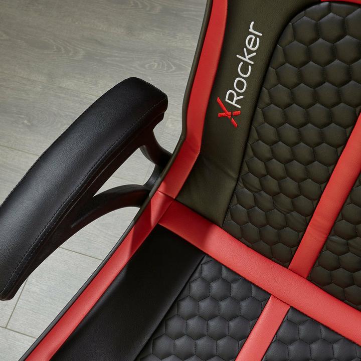 Produktbild X Rocker Chaise de jeu Evora 2.1 audio sans-fil Noire/Rouge