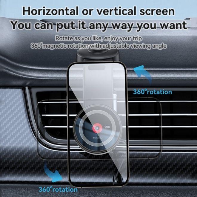 Actual product image Yesido C314 Car mount with wireless charging