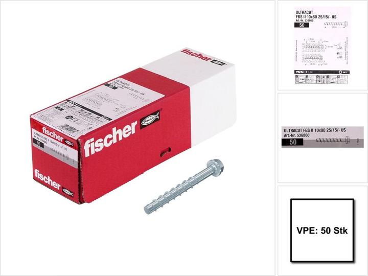 Produktbild Fischer Bolzenanker R 88715 EXA M 8 K Stahl galvanisch verzinkt/Spreizclip A 2 (50 Schrauben pro Stück)
