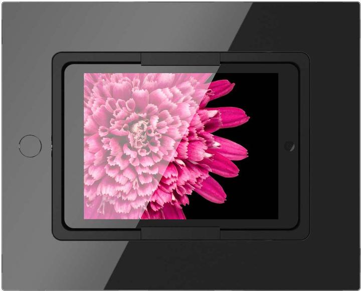 Produktbild Viveroo squareDeepBlack10.2 iPad Wandhalterung mit sw Glasfront