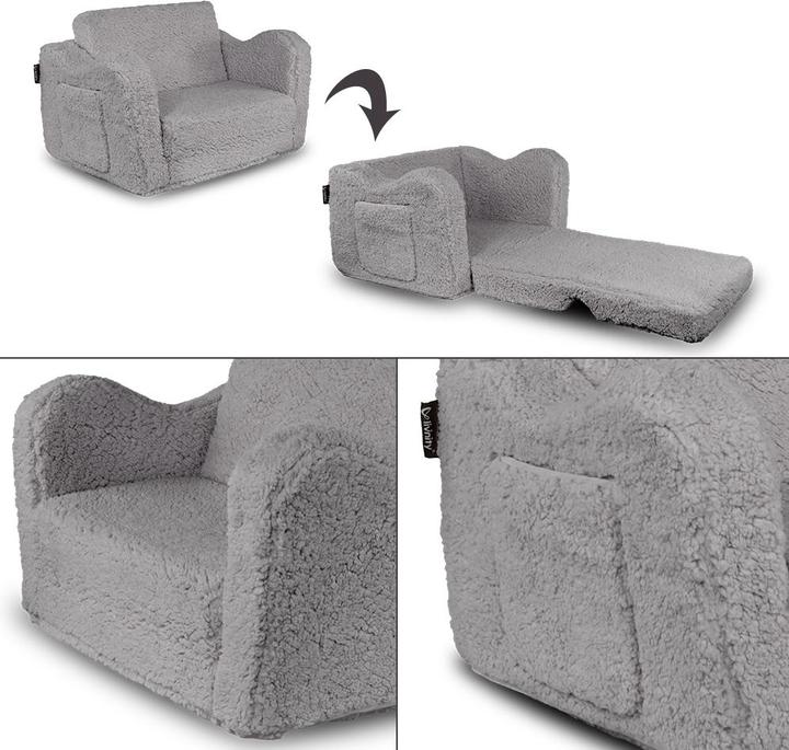 Produktbild Vicco Kindersessel Conni, Grau, 60 x 43 cm ausklappbar (Kindersessel)