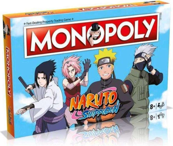 Winning Moves Gioco da tavolo Monopoly Naruto Shippuden Edizione Inglese 2-6 Giocatori Età 8+ WM00167-EN1-6 (Inglese)