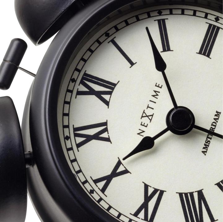 Produktbild Nextime Klassischer Wecker Amsterdam klein Schwarz/ Weiss