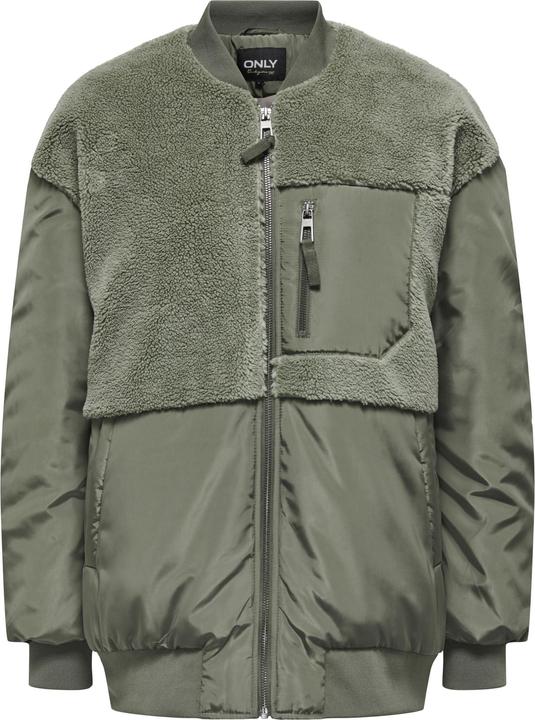 Only Rundhals Gerippte Ärmelbündchen Bomberjacke Jacke (L)