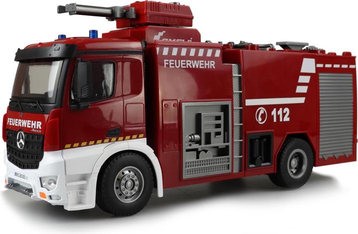 Amewi Mercedes Benz Fire Truck elettrico spazzolato camion 2WD 1:18 RTR (RTR pronto all'uso)