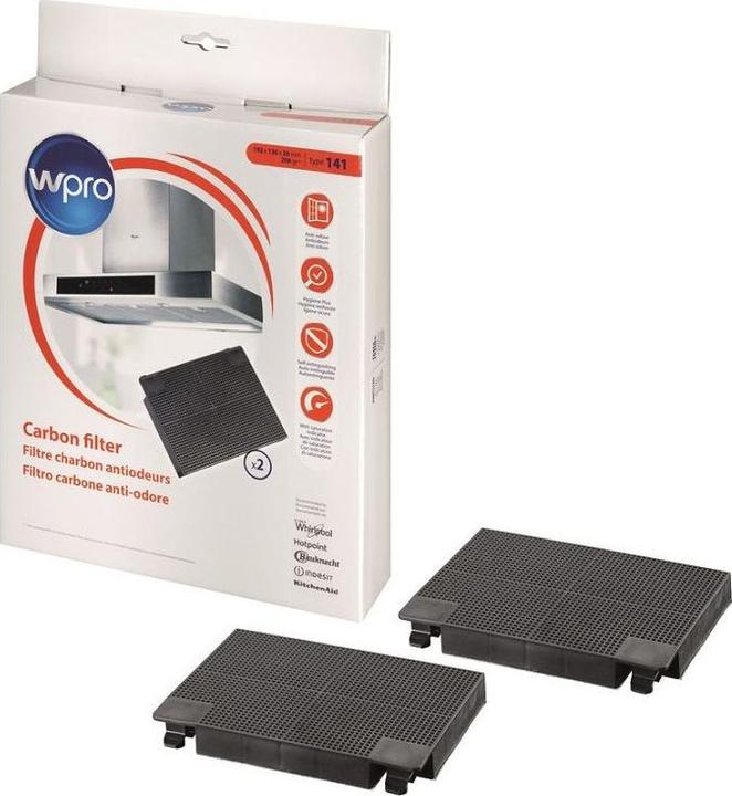 Produktbild WPRO Aktivkohlefilter 484000008781, 481281728947 Type 141 D141 alternativ zu AEG EFF70
