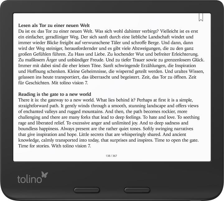 Actual product image tolino Vision Colour (7", 32 GB, Black)