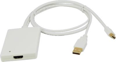Immagine prodotto LogiLink Mini DisplayPort USB Audio a HDMI (Audio, Mini DP, 60 cm)