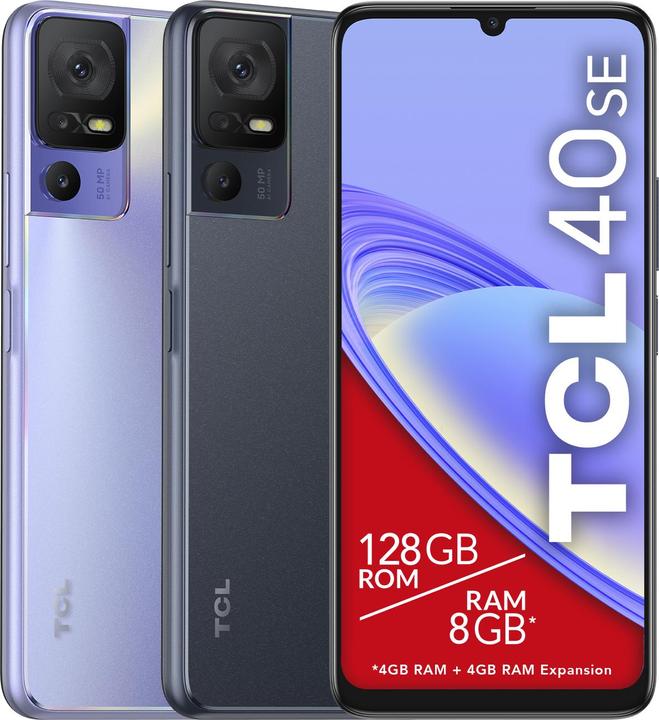 Produktbild TCL 40 SE 128GB BLACK (128 GB, Dark Grey, 6.75", Dual SIM, 50 Mpx, 4G)