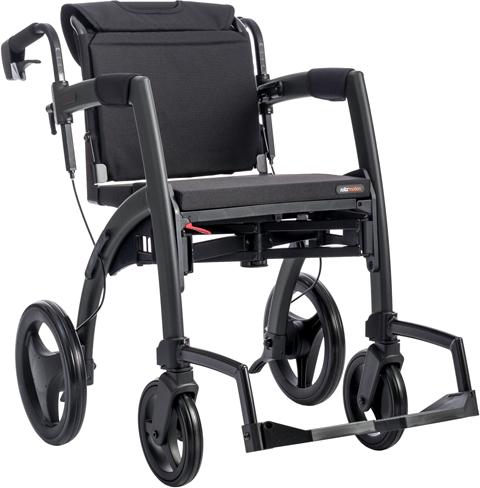 Produktbild Promefa Rollator/Rollstuhl Rollz Motion² 2-in-1, schwarz