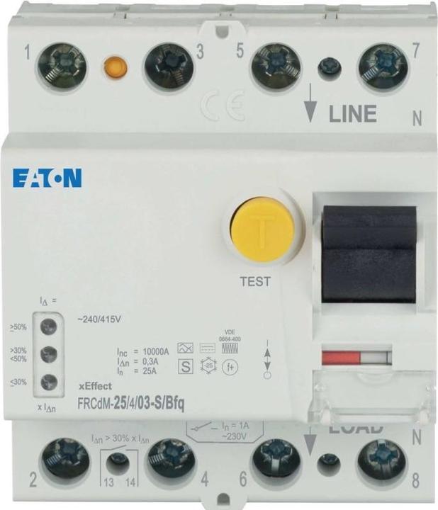 Produktbild Eaton MOE FRCDM-25/4/03-S/BFQ dig. FI-Schalter 25A 4p 300mA Typ S/BFQ