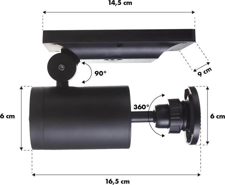 Actual product image Maclean Kamera-Attrappe mit blinkendem LED-Licht SOL1801S Solarbetrieben Bewegungsmelder