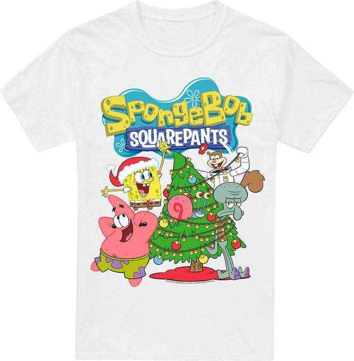 Immagine prodotto Spongebob Squarepants Maglietta Albero di Natale Uomo (S)