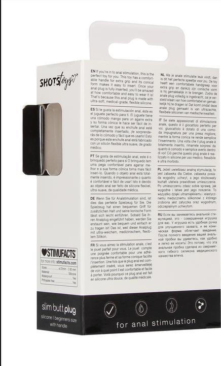Actual product image Doc Johnson Slim Butt Plug