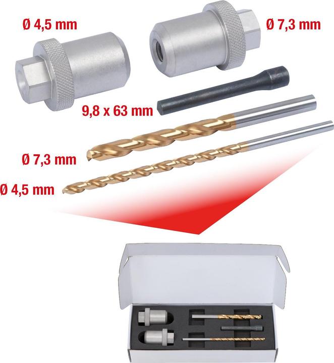 Actual product image KS Tools Reaming set for clamping screw M10