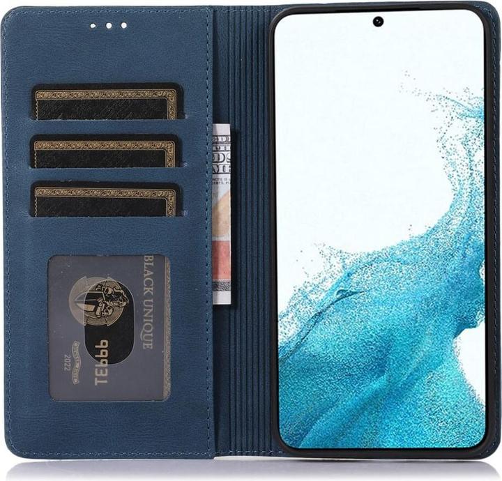 Actual product image Cover-Discount Galaxy A25 5G - Vintage Flip Case Cover blue (Samsung Galaxy A25 5G)