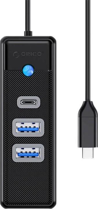 Immagine prodotto Orico Hub da USB-C a 2x USB 3.0 + USB-C, 5 Gbps, 0,15 m (nero) (USB-C, 3 Porti)