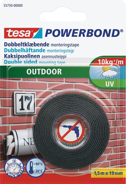 Actual product image tesa Powerbond mounting tape outdoor 1.5m x 19mm (19 mm)