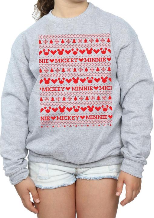 Immagine prodotto Disney Mickey And Minnie Christmas Fair Isle Felpa Ragazze (116)
