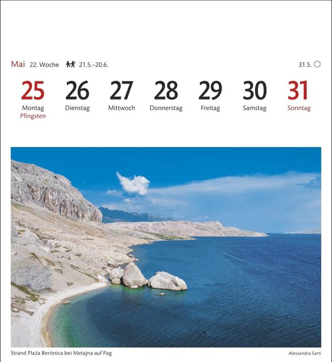 Actual product image Harenberg Kroatien Sehnsuchtskalender 2026 - Wochenkalender mit 53 Postkarten (German)