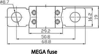 Image du produit Victron Energy Fusible Victron MegaFuse (Matériel de montage du système solaire)