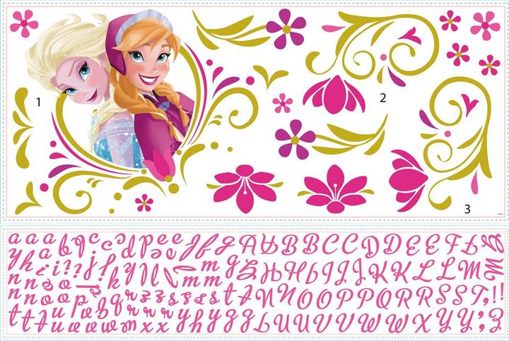 Produktbild Roommates RM - DISNEY Frozen Anna & Elsa personalisierbar (48 x 13 cm)