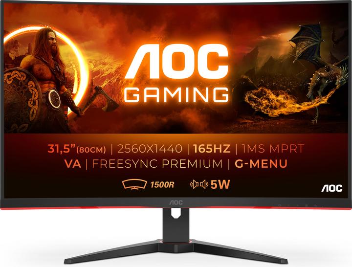 Actual product image AOC CQ32G2SE/BK (2560 x 1440 pixels, 31.50")