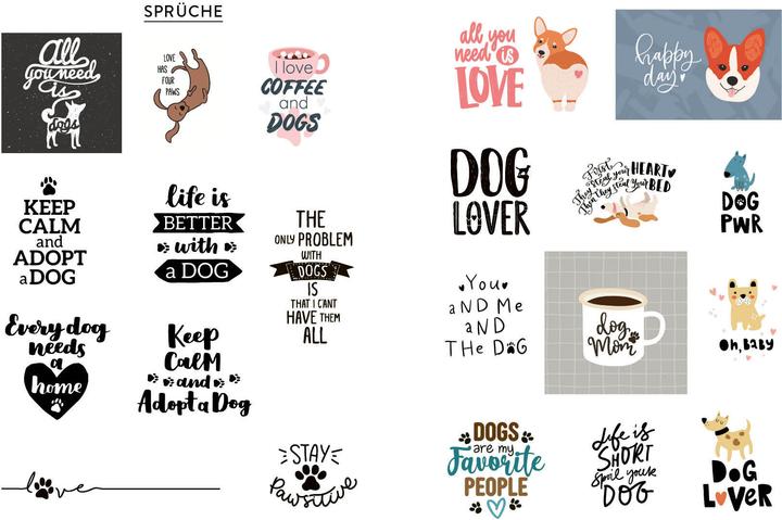 Produktbild Bullet Journal Stickerbuch – Hundeglück