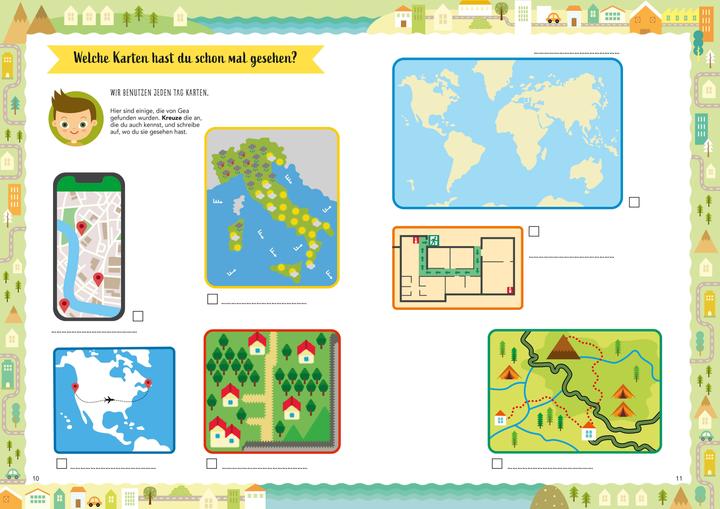 Actual product image Alles über Landkarten. Lerne Karten lesen und zeichne die Welt (Verrückt nach Geographie (German, Massimo Miato, Agnese Baruzzi, Paola Misesti, 2024)