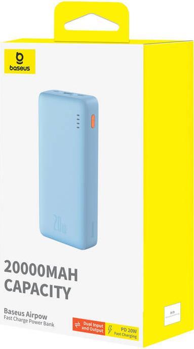 Produktbild Baseus Airpow 20000mAh 20W powerbank (blue) (20000 mAh, 20 W, 74 Wh)