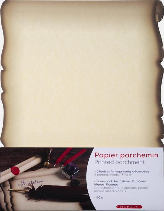 Image du produit Brause 5 feuilles découpées effet parchemin A4 - ivoire (A4, Blanc)
