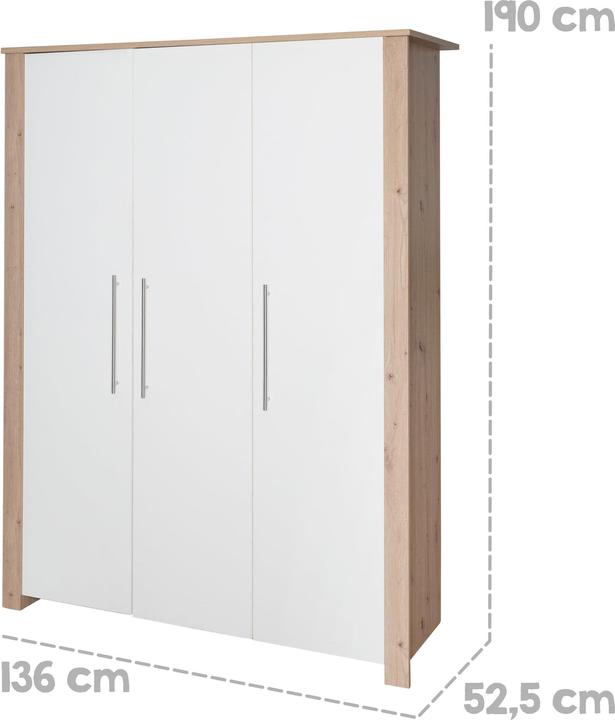 Roba Kleiderschrank 3-türig Malo (118 cm)