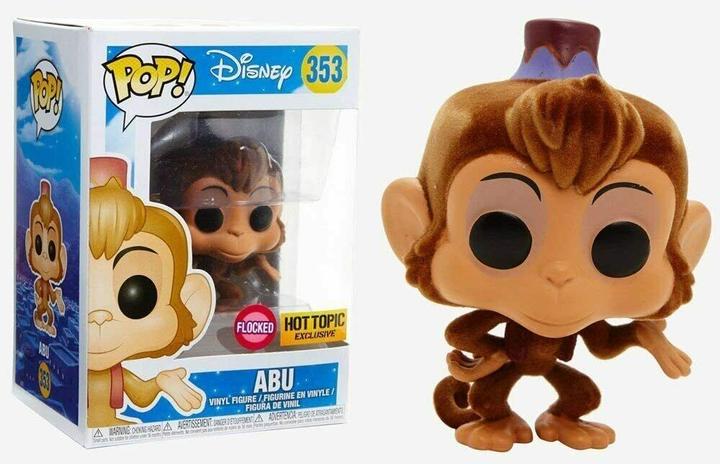 Actual product image Funko POP! Disney Aladdin Abu Exclusive Floquée